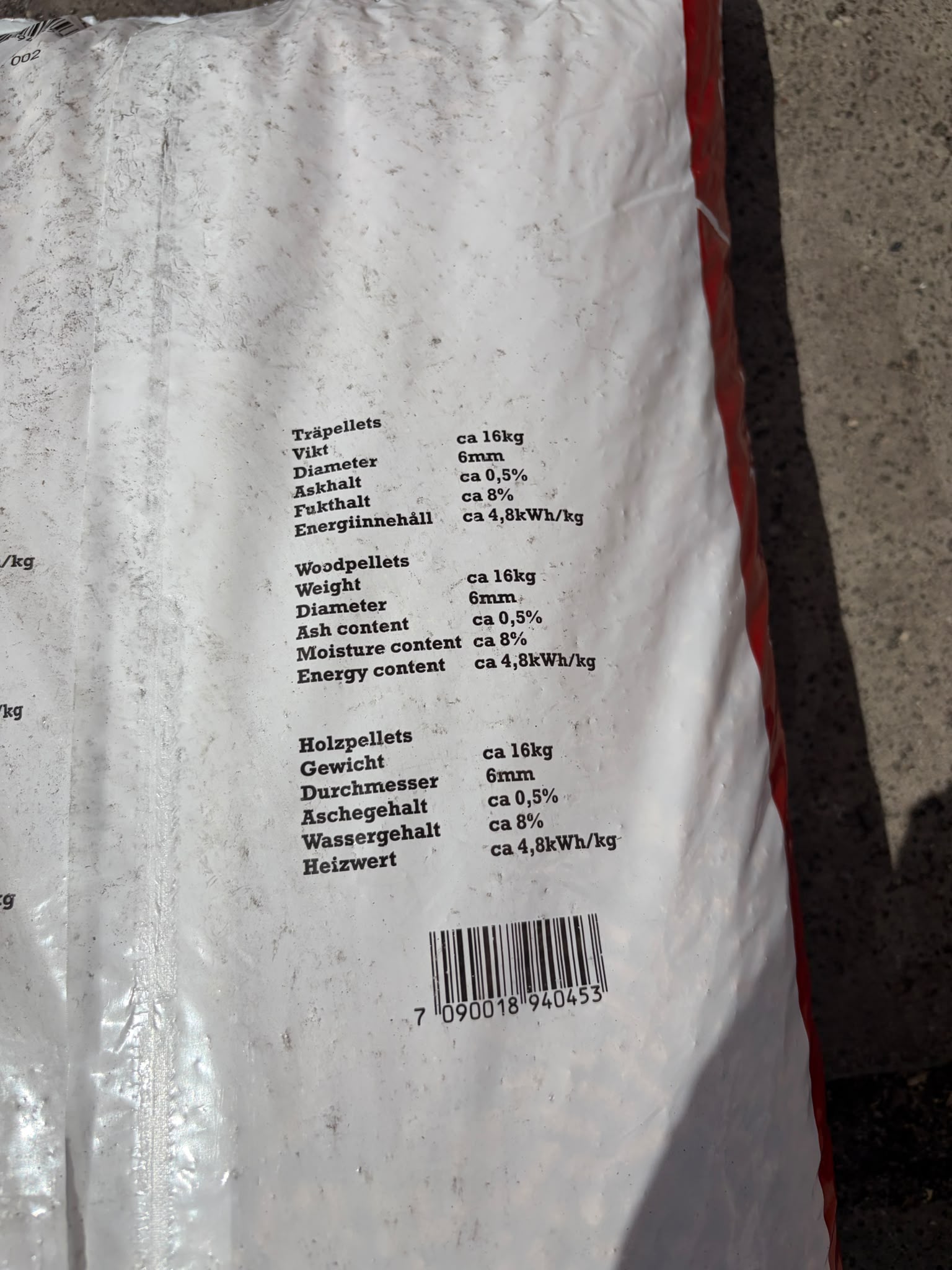 TRÄPELLETS (szwedzki) (896kg)